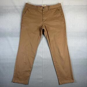 Perk Slim Fit Stretch Chino Pants Mens 36x28* Khaki Gray Feel Good